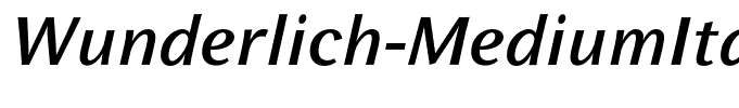 Wunderlich-MediumItalic