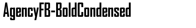 AgencyFB-BoldCondensed