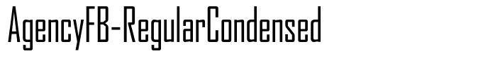 AgencyFB-RegularCondensed