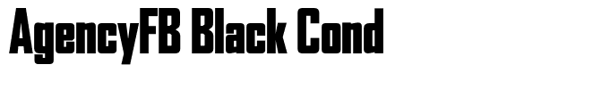 AgencyFB Black Cond