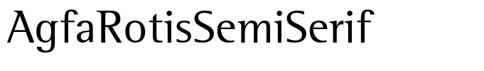 AgfaRotisSemiSerif