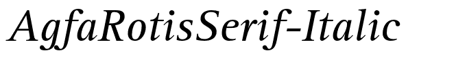 AgfaRotisSerif-Italic