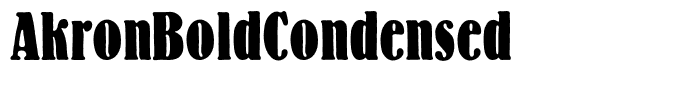AkronBoldCondensed