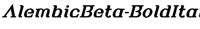 AlembicBeta-BoldItalicTwo