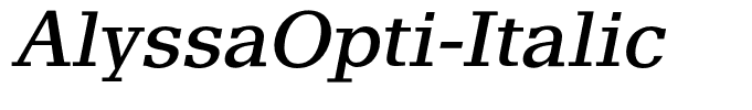 AlyssaOpti-Italic