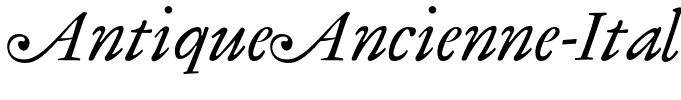 AntiqueAncienne-Italic
