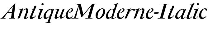 AntiqueModerne-Italic