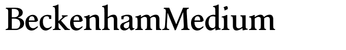 BeckenhamMedium