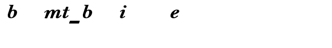 BellMT-BoldItalicExpert