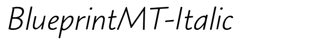 BlueprintMT-Italic