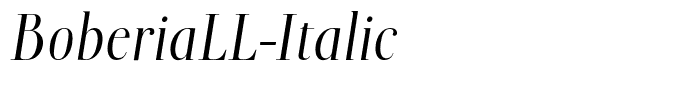 BoberiaLL-Italic