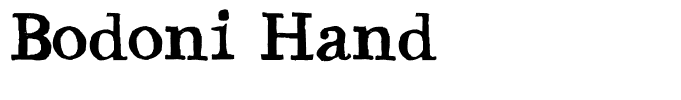 Bodoni Hand