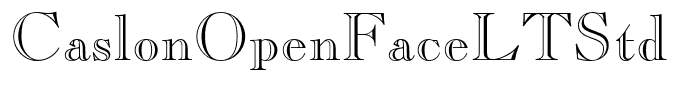 CaslonOpenFaceLTStd