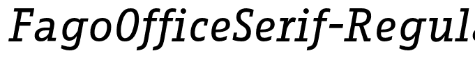 FagoOfficeSerif-RegularItalic