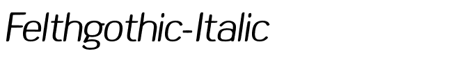 Felthgothic-Italic