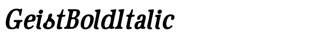 GeistBoldItalic