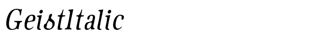 GeistItalic