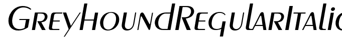 GreyhoundRegularItalic