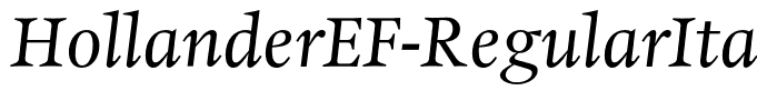 HollanderEF-RegularItalic