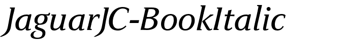 JaguarJC-BookItalic