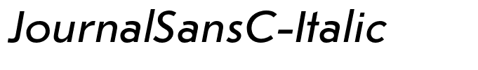 JournalSansC-Italic