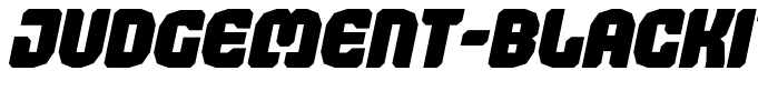 Judgement-BlackItalic