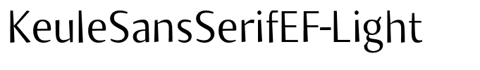 KeuleSansSerifEF-Light