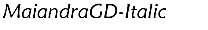 MaiandraGD-Italic