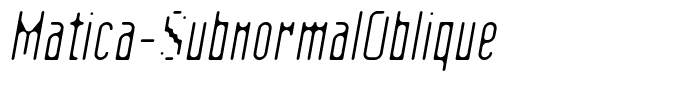Matica-SubnormalOblique
