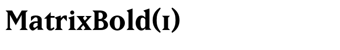 MatrixBold(1)