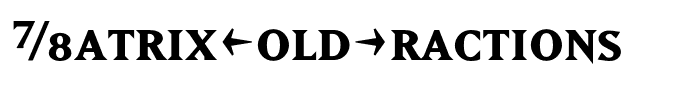 MatrixBoldFractions