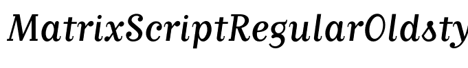 MatrixScriptRegularOldstyle