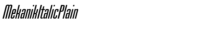 MekanikItalicPlain
