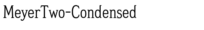 MeyerTwo-Condensed