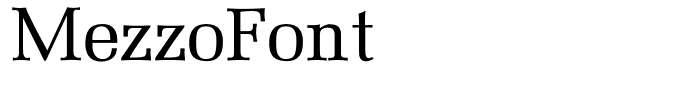 MezzoFont