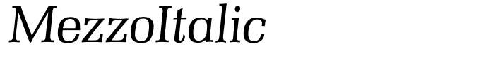 MezzoItalic