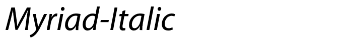 Myriad-Italic