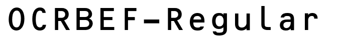 OCRBEF-Regular