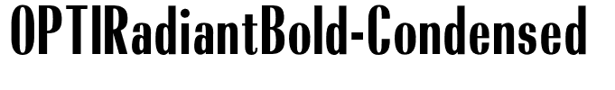 OPTIRadiantBold-Condensed
