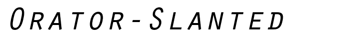 Orator-Slanted