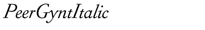 PeerGyntItalic