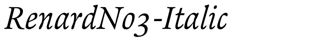 RenardNo3-Italic