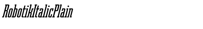 RobotikItalicPlain