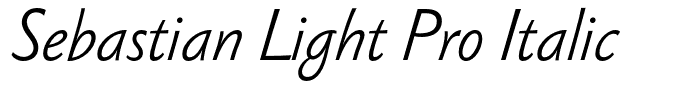 Sebastian Light Pro Italic