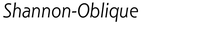 Shannon-Oblique