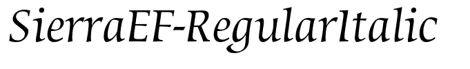 SierraEF-RegularItalic