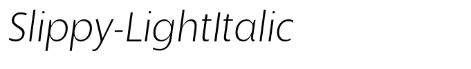 Slippy-LightItalic