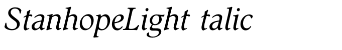 StanhopeLightItalic