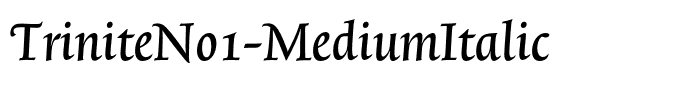 TriniteNo1-MediumItalic