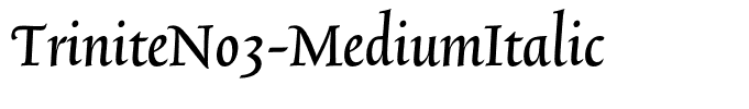 TriniteNo3-MediumItalic
